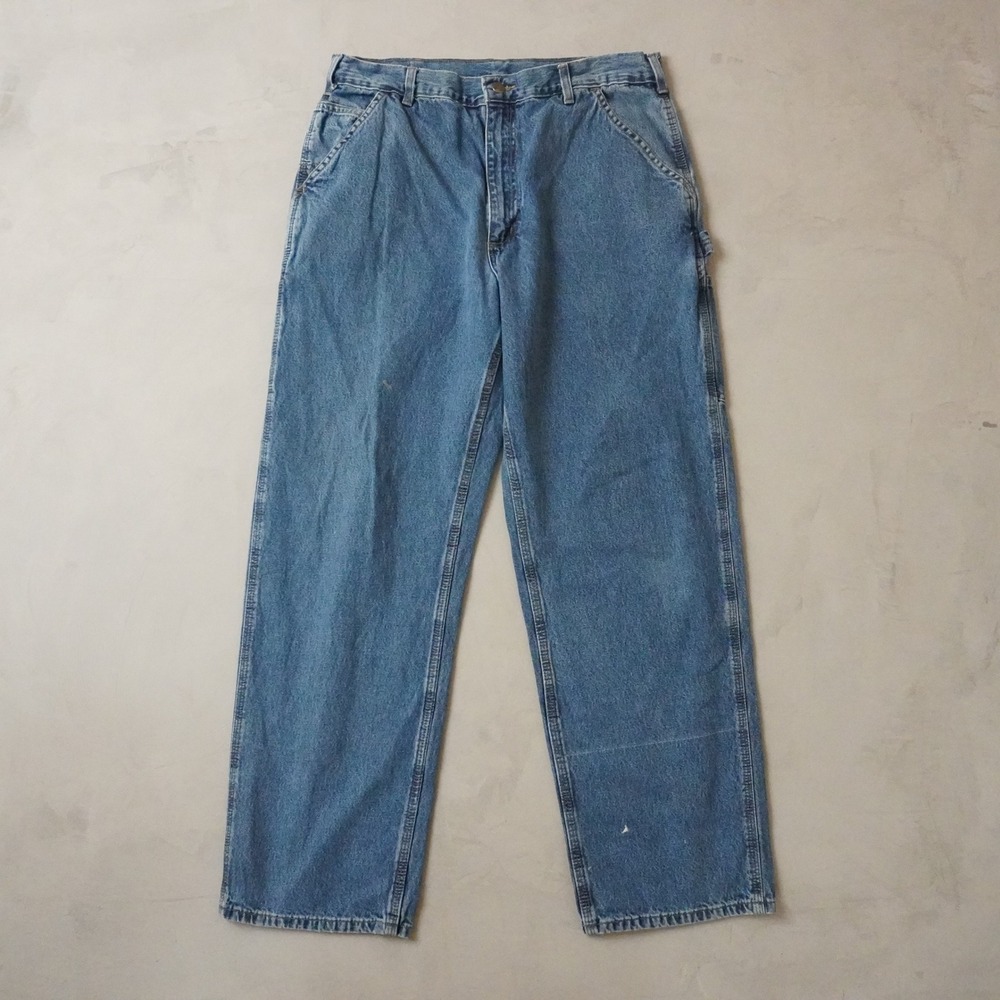 Vintage Carhartt Original Fit Jeans 35x32 Mens Blue Carpenter Workwear Skater